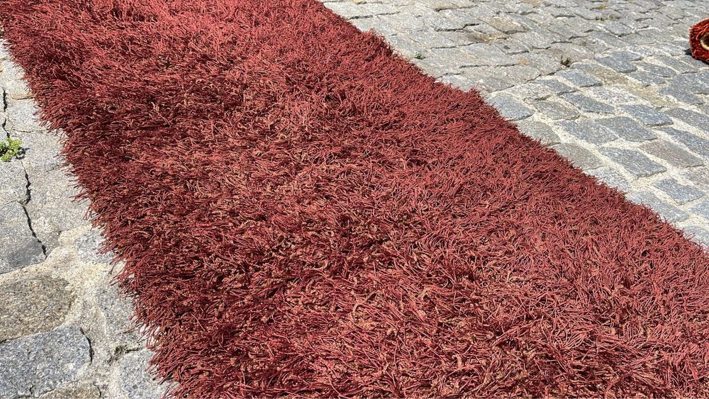 1 Tapete de  pêlo - acastanhado