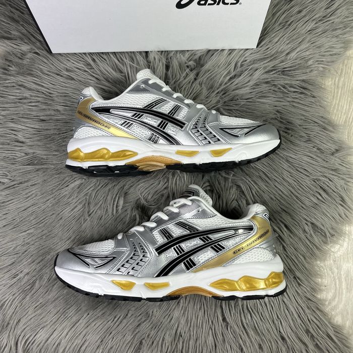 Кросівки чоловічі Asics Gel-Kayano 14 білі/сірі/золоті, (41-46) розміри