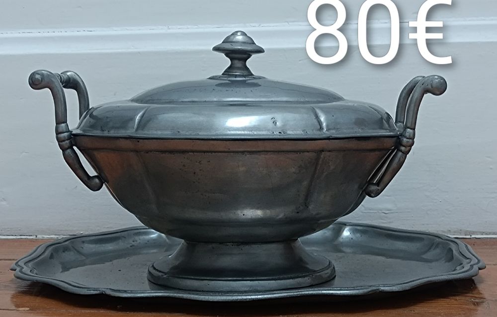 Várias peças em estanho puro (95%)