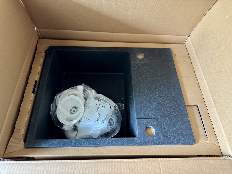 RAB Zlewozmywak GRANITOWY 1-komorowy z półciekaczem