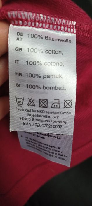 Koszulka bluzka tshirt Laura Torelli L róż fuksja różowa