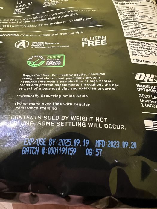 Протеїн USA Optimum Nutrition Gold Standard 682G Vanilla Cream протеин