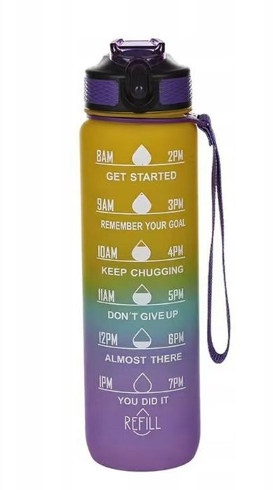 Butelka z silikonową słomką