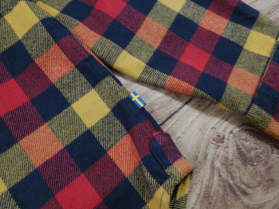 FJALLRAVEN Skog Shirt Koszula w Kratkę Męska Logo r. S