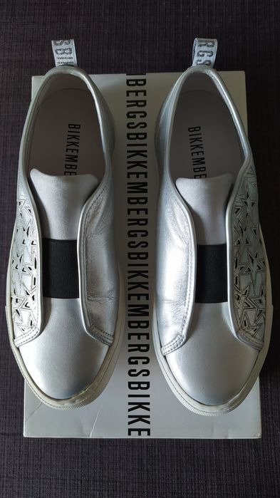 Bikkembergs(Италия) новые кожаные слипоны