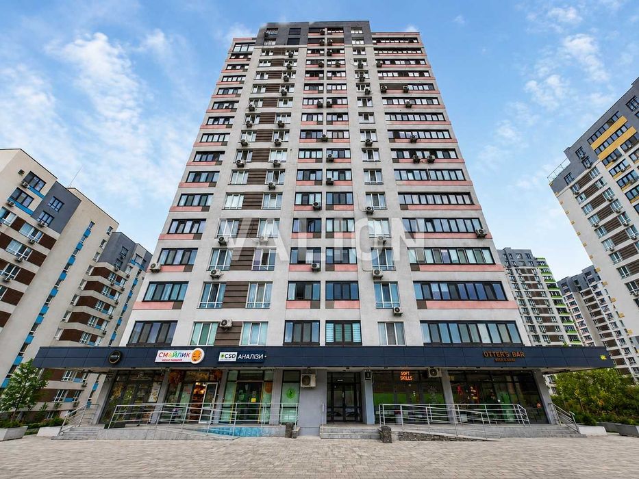 Продаж видової 1-кімнатної квартири з сучасним ремонтом, ЖК «Акварелі-2»  Вишневе, Першотравнева, 24-В, Без комісії