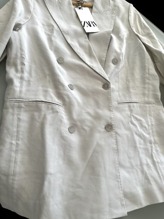 Blazer oversize Zara  M 38 cinzento claro