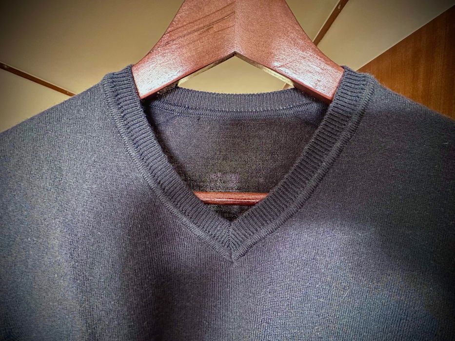 Camisola V-Neck de malha Cinza escuro - CALVIN KLEIN