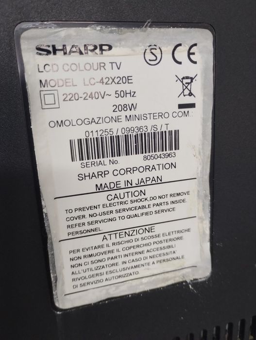 Телевізор sharp lc-42x20e