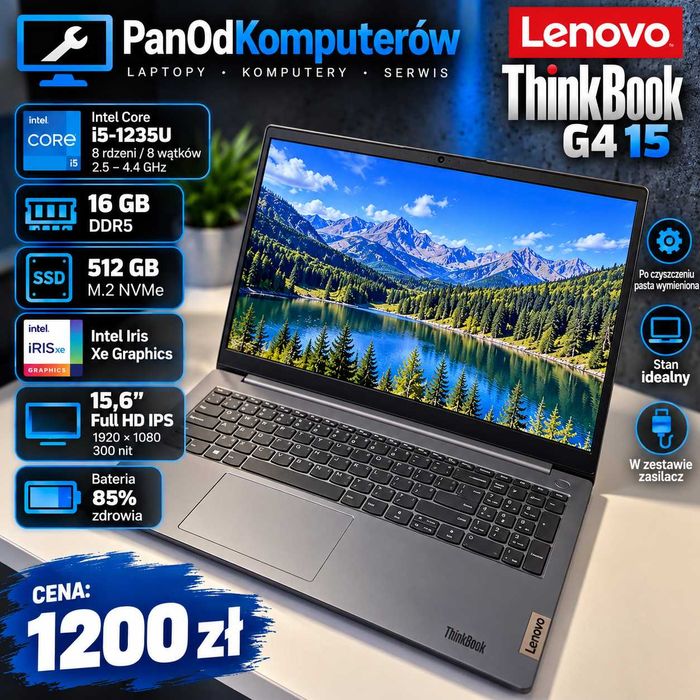 Lenovo ThinkBook G4 – Intel Core i5 | 16 GB DDR5 | 512 GB SSD | Full HD IPS