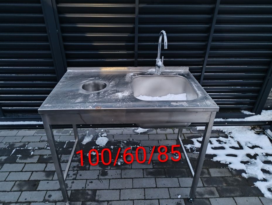 Szafka nierdzewna z zlewem