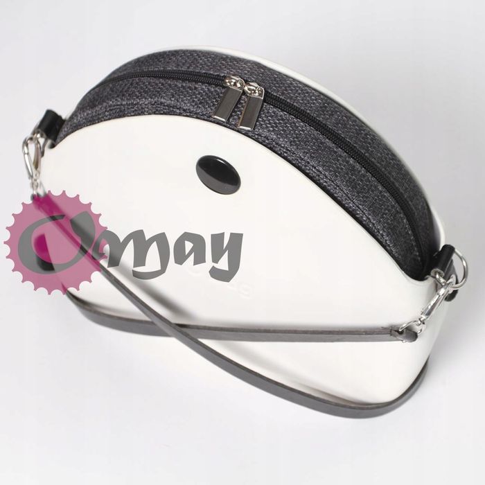 Grafitowy organizer do OBAG MOON LIGHT struktura 2 kieszenie OMAY