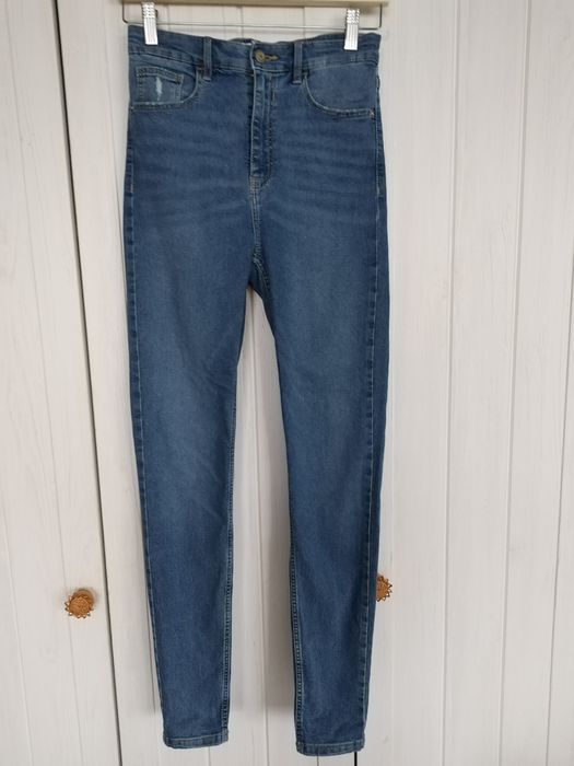 Jeansy elastyczne skinny super high waist r.38 Sinsay