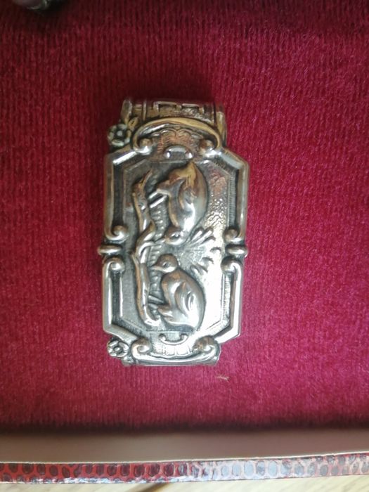 Conjunto de copo mais porta guardanapo em estanho