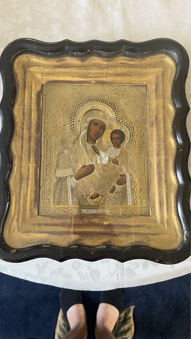 Икона Матерь божья серебро