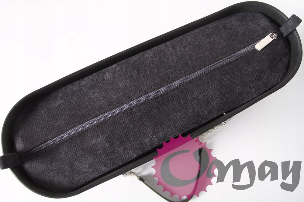 GRAFITOWY organizer OBAG STANDARD welur grafit 2 kieszenie wkład OMAY