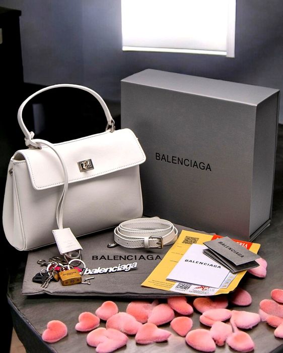 Сумка жіноча Balenciaga Rodeo Mini White/Silver 23"