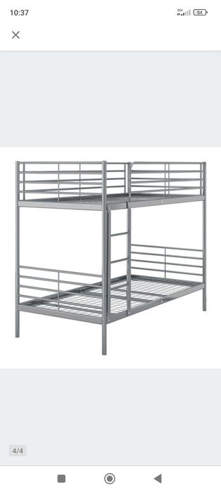Łóżko piętrowe metalowe 90/200