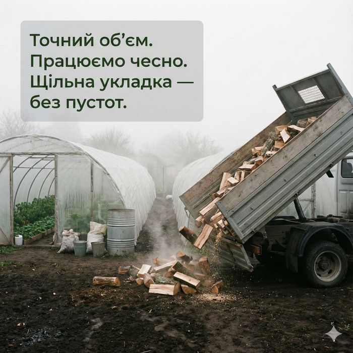 Дрова по породам в Одессе — дуб/граб/ясень + берёза/сосна, документы