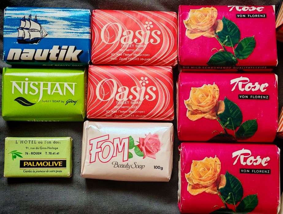 Натуральное туалетное мыло 80е года ГДР Nautik, Rose, Nishan, Oasis, Fom