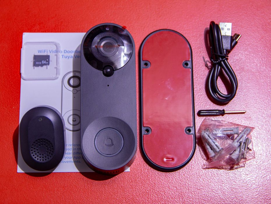 +КАРТА 64GB! Розумний домофон TUYA Video Doorbell|4400mAh Wi-Fi(1080)