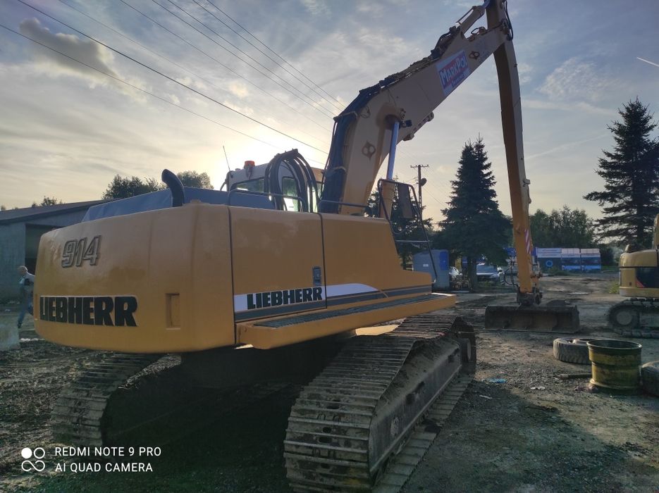 Koparka Long Reach Liebherr Długie ramię wynajem