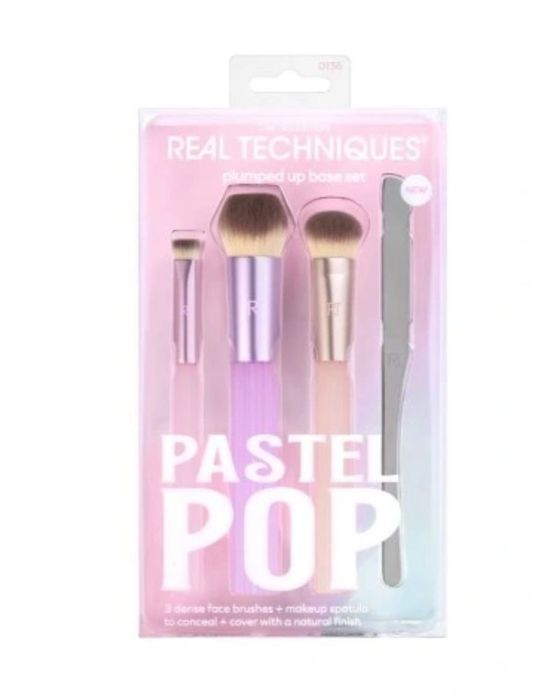 Real Techniques Pastel Pop Zestaw pędzli (3 szt) + szpatułka
