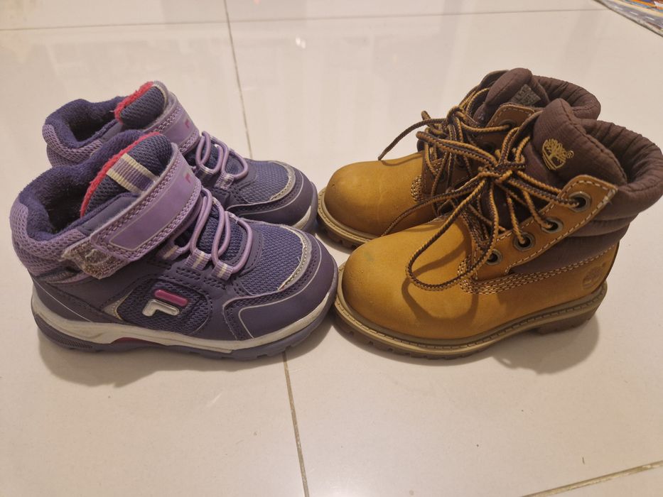 Buty 22 zimowe timberland i fila