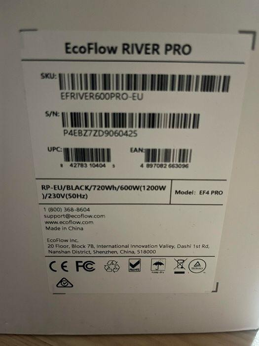 Przenośna stacja zasilania EcoFlow RIVER PRO Model EF4 PRO