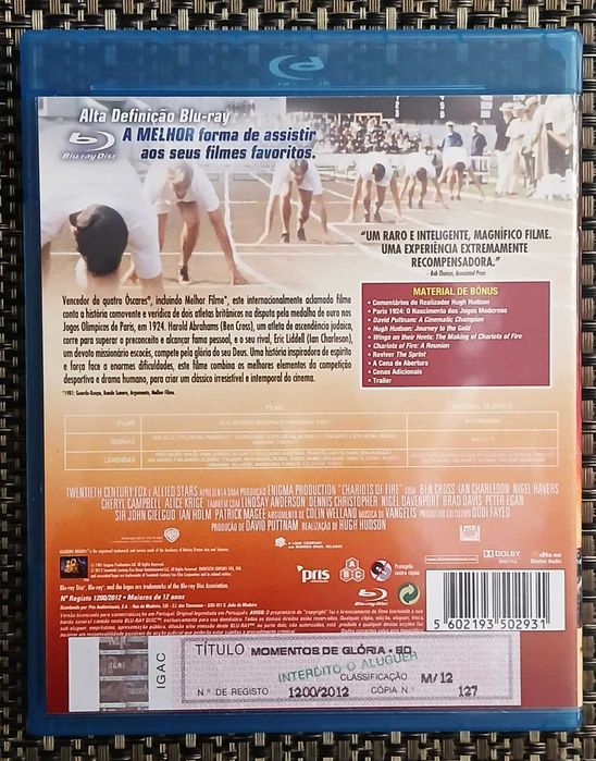 Momentos de Glória - Edição Especial - Blu-Ray Muito Bom Estado