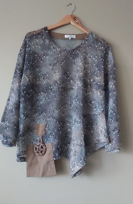 Florence ażurowa bluzka asymetryczna rozmiar uniwersalny