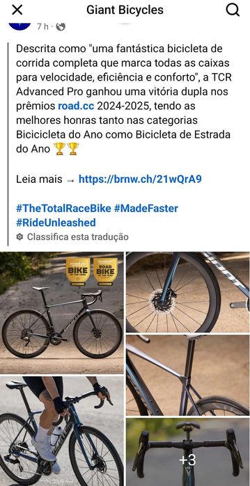 Quadro Giant TCR Advanced Pro 0, 10ªgen,NOVO