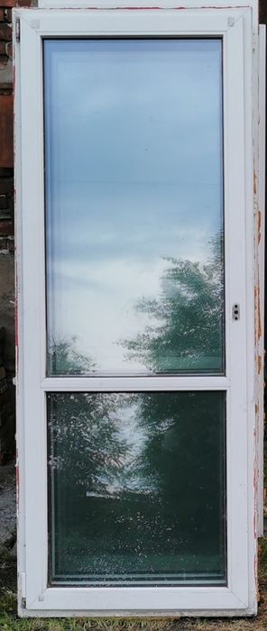 Drzwi balkonowe PCV białe, złoty dąb 85x227,88x233,87x240