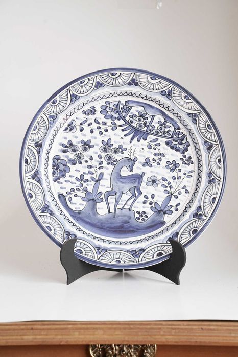 Travessa e prato decorativos em cerâmica Facerama