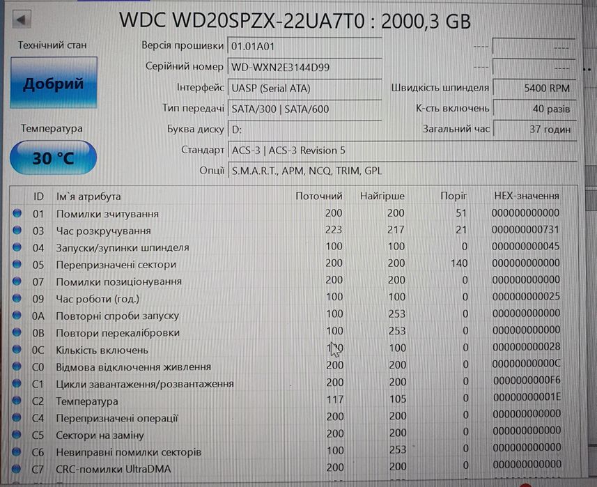 Жорсткий диск на 2 TB Transcend  TS2TSJ25H3B