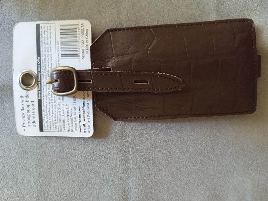 Бирка для багажа из натуральной кожи