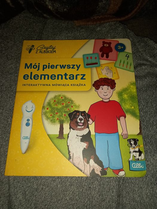 Mój pierwszy elementarz Albik Albi 3+ interaktywna książeczka mówiąca prezent święta urodziny