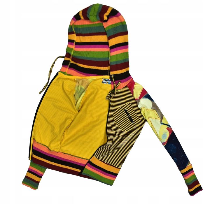 Desigual Damska Bluza Z Kapturem W Stylu Nepalskim Patchwork Xs