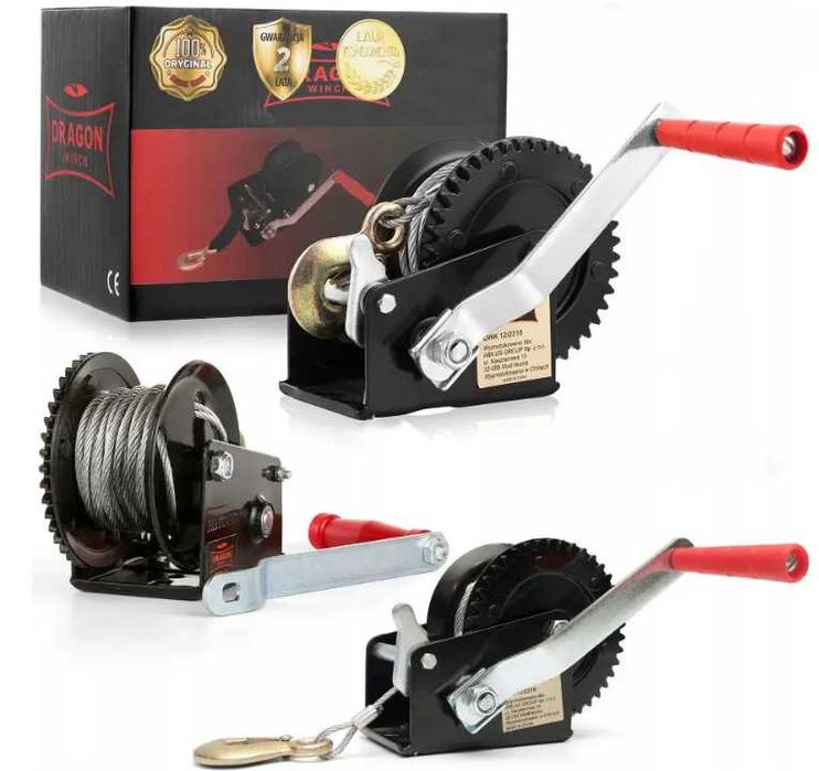 Лебідка тросова ручна Dragon Winch 10 м, 544 кг таль