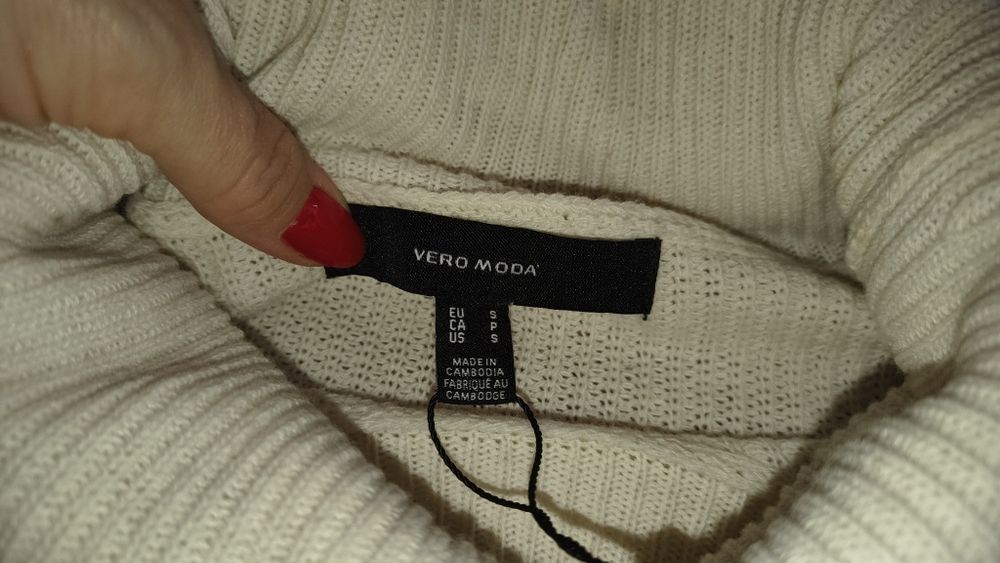 Golf kremowy, roz.S, Vero Moda, Nowy z metką!