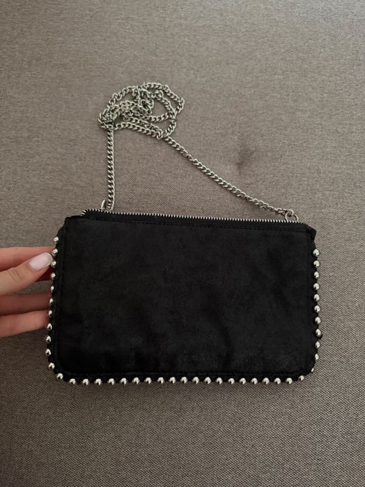 Сумка клатч Zara , замшевая сумка