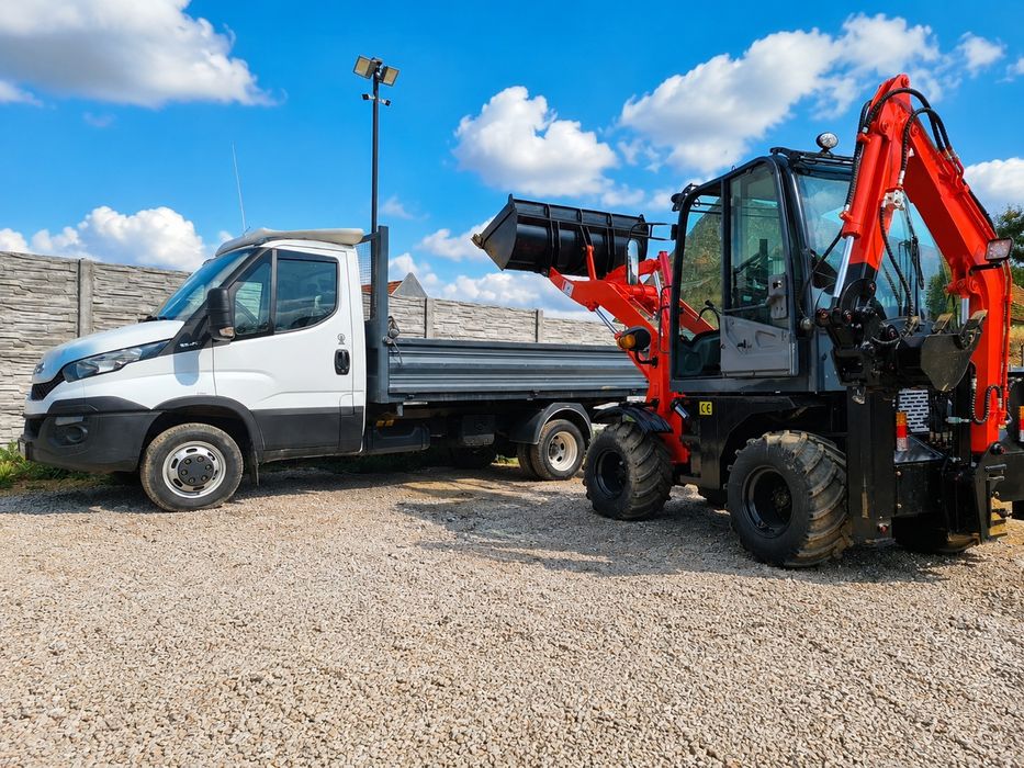 Koparko ładowarka silnik Kubota wielkość jcb 2cx 1cx  minikoparka