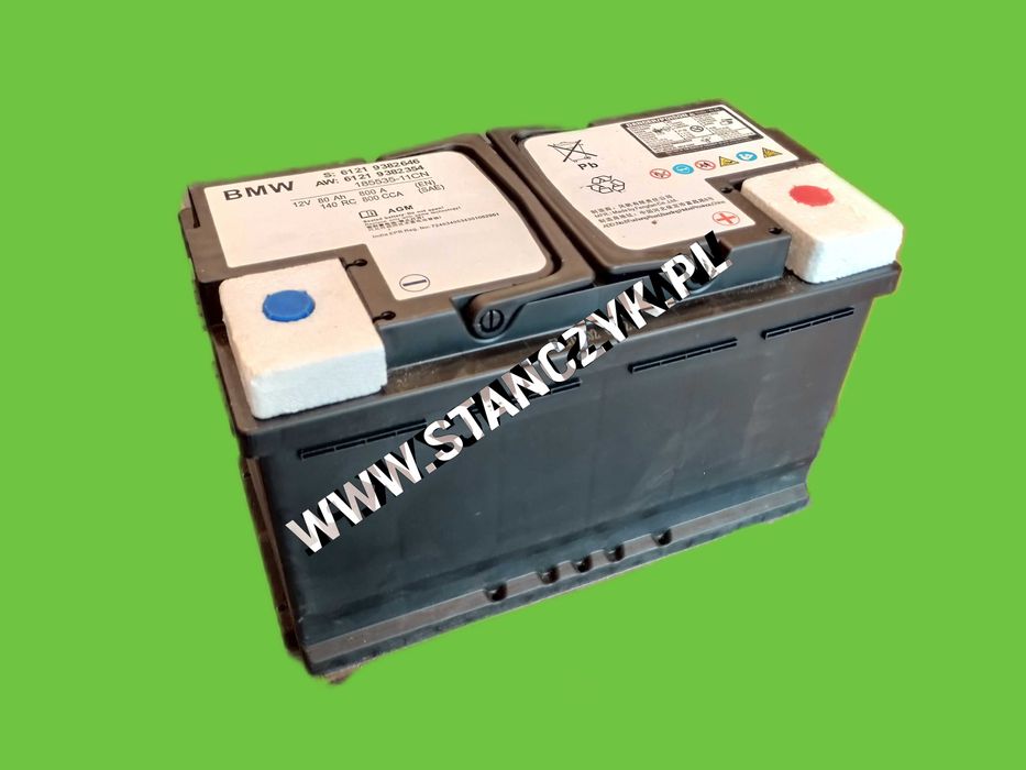 Akumulator BMW AGM 12V 80Ah 800A (EN) ORYGINALNY P+  OEM