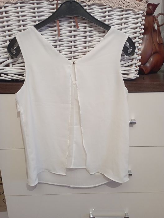 Bluzka biała mgiełka Bershka