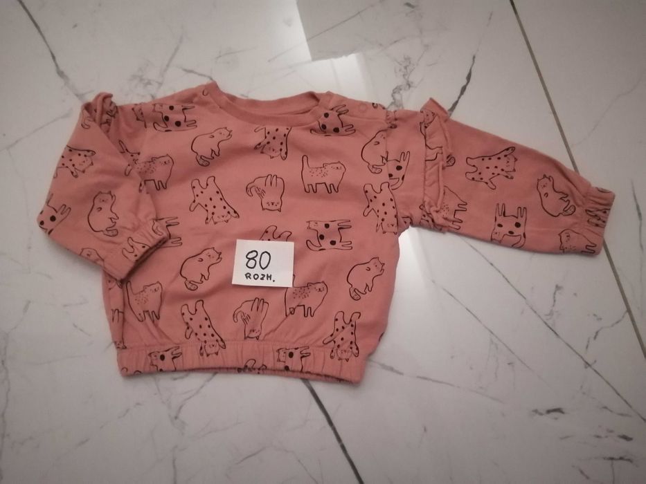 Urocze bluzy dla dziewczynki roz 80