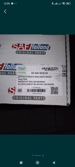 Продам подшипники saf holland03434301800