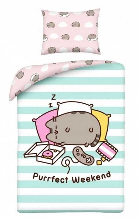 Pusheen Puszin pościel bawełniana 160x200 dziecięca dla dziecka
