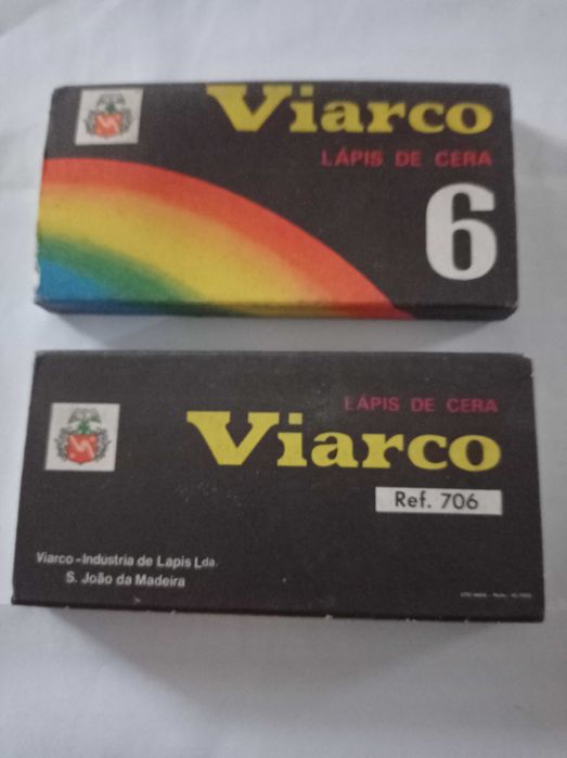 lápis cor e cera viarco caixa de 6 e12