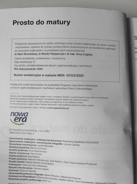 Prosto do matury 2 (Nowa Era) — zakres podstawowy i rozszerzony