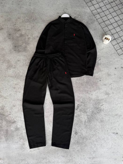 Ralph Lauren Black Cotton Co-ord Set (Shirt & Trousers)